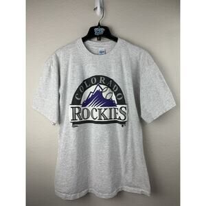 Vintage 1992 XL Colorado Rockies Salem Sportwear USA Single Stitch Shirt
